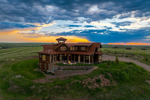 99 Little Belt Way, Belt, MT 59412 - view of front facade featuring a rural view and a patio