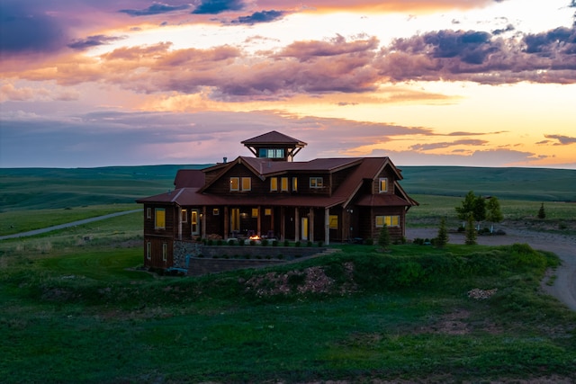99 Little Belt Way, Belt, MT 59412 - view of front facade featuring covered porch and a view of countryside