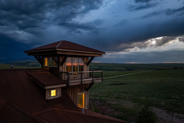 99 Little Belt Way, Belt, MT 59412 - view of yard featuring a view of rural / pastoral area and a balcony