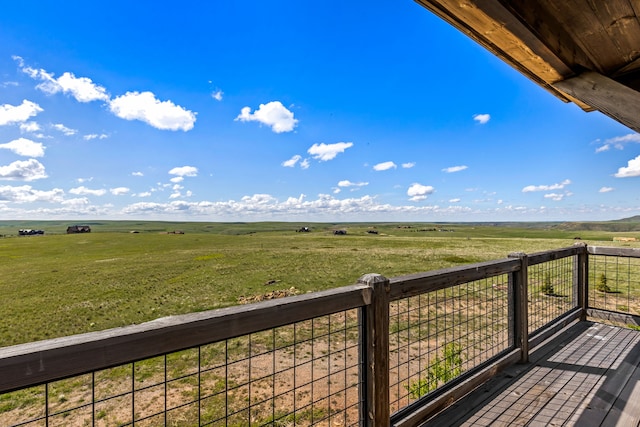 99 Little Belt Way, Belt, MT 59412 - wooden deck with a view of rural / pastoral area and a lawn