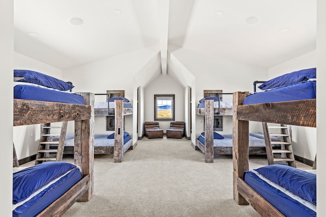 99 Little Belt Way, Belt, MT 59412 - bedroom with carpet flooring and vaulted ceiling