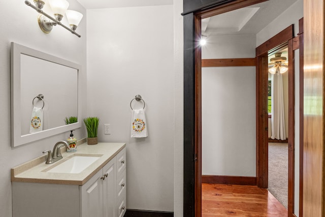 370 Prospector Trl, Bozeman, MT 59718 - bathroom featuring vanity and wood finished floors