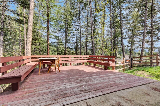 33535 Cherry Ln, Bigfork, MT 59911 - view of wooden terrace
