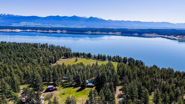 288 Trout Dr, Rexford, MT 59930 - bird's eye view of a water and mountain view