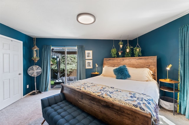 3197 Rose St, Bozeman, MT 59718 - carpeted bedroom with access to outside and baseboards