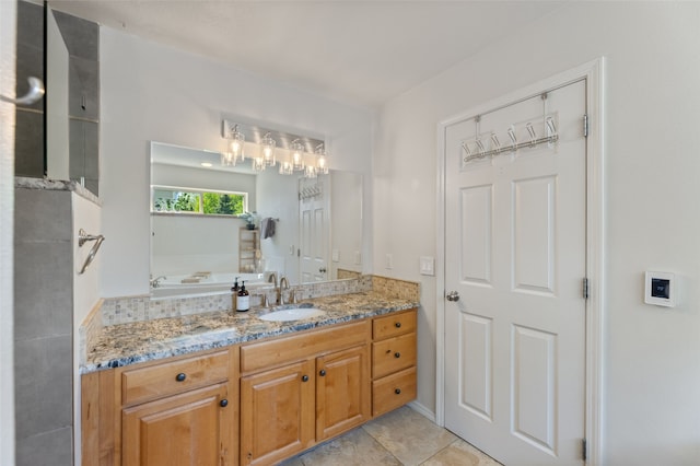 3197 Rose St, Bozeman, MT 59718 - bathroom featuring vanity and tile patterned floors