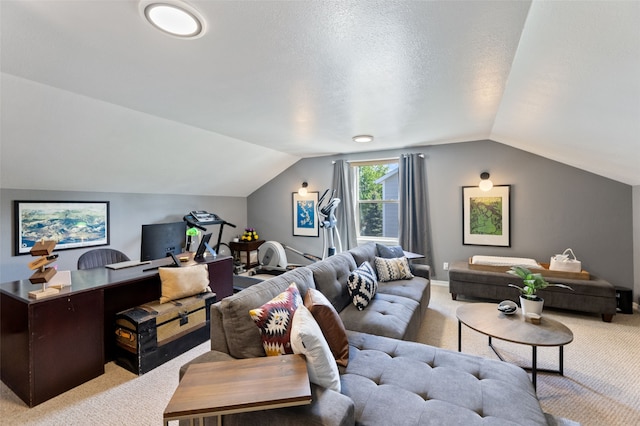 3197 Rose St, Bozeman, MT 59718 - living area with light colored carpet, vaulted ceiling, and baseboards