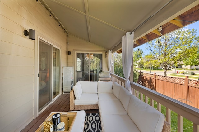 3197 Rose St, Bozeman, MT 59718 - wooden terrace with an outdoor living space