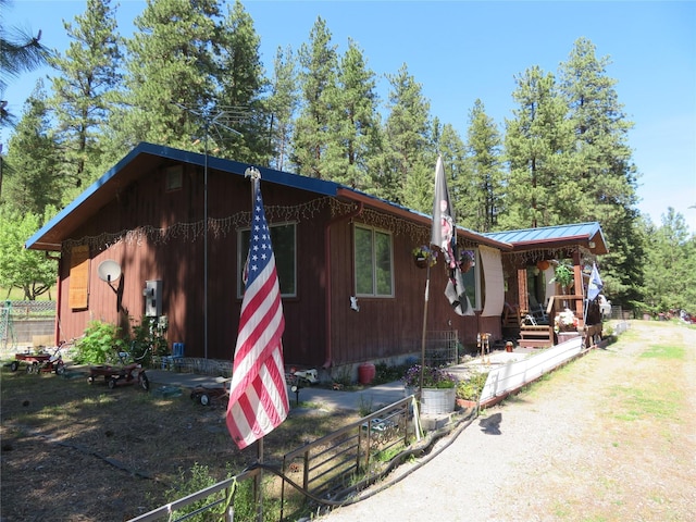 13567 Rosco Rd, Alberton, MT 59820 - view of home's exterior with metal roof
