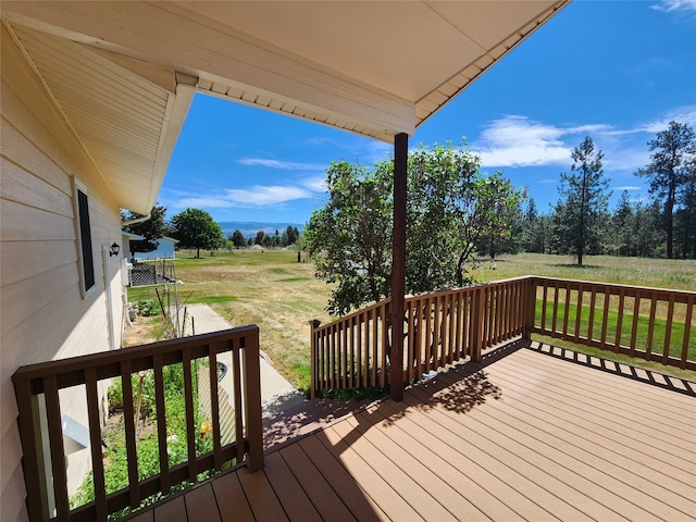 127 Patricia Way, Hamilton, MT 59840 - wooden deck featuring a lawn