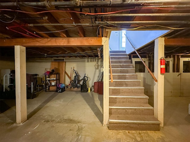522 Main Ave N, Choteau, MT 59422 - below grade area with stairway