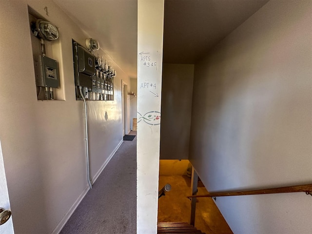 522 Main Ave N, Choteau, MT 59422 - hall featuring carpet and baseboards