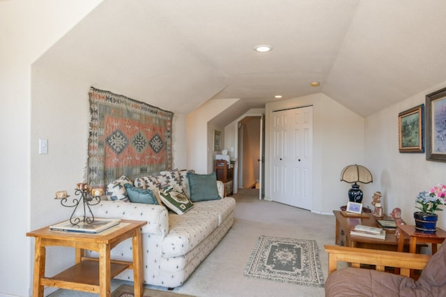142 Thomas St, Hamilton, MT 59840 - carpeted living room featuring vaulted ceiling
