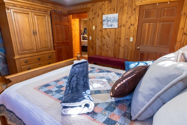 347 Upper Ross Gulch Rd, Townsend, MT 59644 - bedroom with wood walls