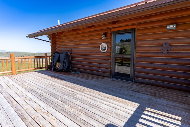 347 Upper Ross Gulch Rd, Townsend, MT 59644 - wooden terrace with area for grilling
