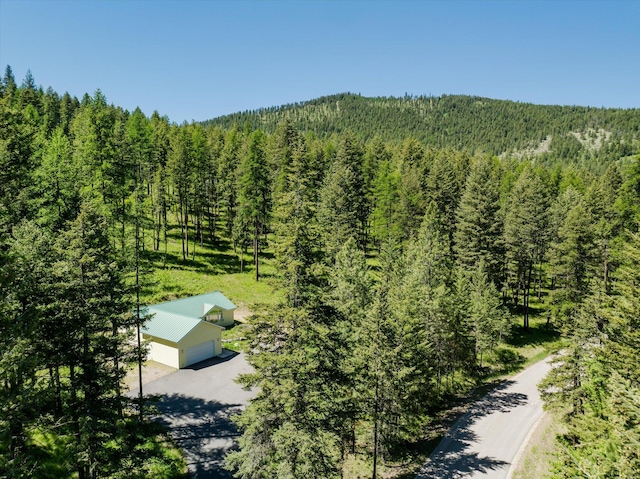 42843 Jette Lake Trl, Polson, MT 59860 - aerial view of property and surrounding area with a heavily wooded area