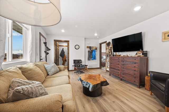 108 Timmons St, Dillon, MT 59725 - living area featuring recessed lighting and light wood-style floors