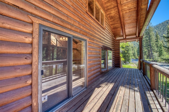 1795 E Fork Rd, Sula, MT 59871 - view of wooden deck