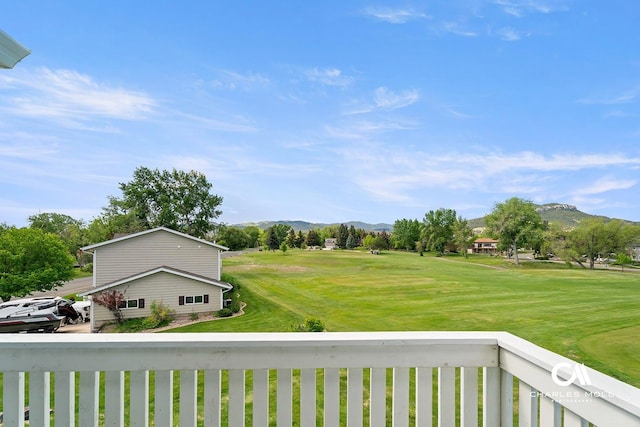 3036 Mchugh Ln, Helena, MT 59601 - view of yard featuring a mountain view, a balcony, and golf course view