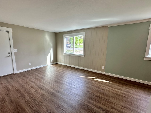 1112 Cannon St, Helena, MT 59601 - empty room with dark wood finished floors and baseboards