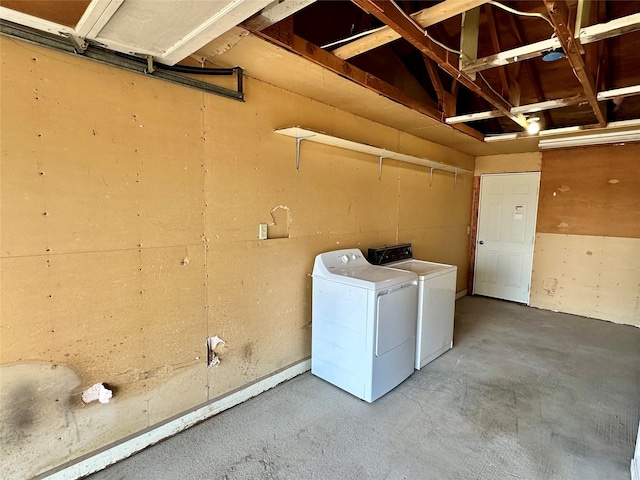 1112 Cannon St, Helena, MT 59601 - laundry room with washer and clothes dryer and a garage