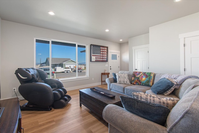 259 Meadow View Loop, East Helena, MT 59635 - living room with light wood-style flooring, baseboards, and recessed lighting