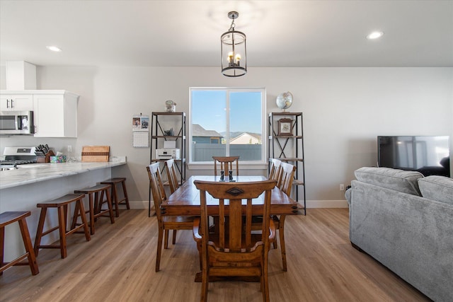 259 Meadow View Loop, East Helena, MT 59635 - dining area with light wood-type flooring, baseboards, and recessed lighting