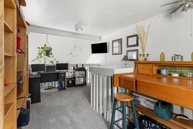 1861 E Broadway St, Missoula, MT 59802 - home office featuring carpet floors and ceiling fan