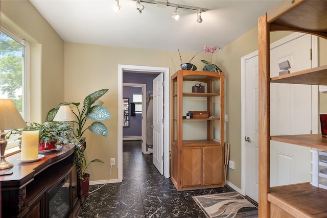 3717 Aster St, East Helena, MT 59635 - corridor with baseboards and track lighting