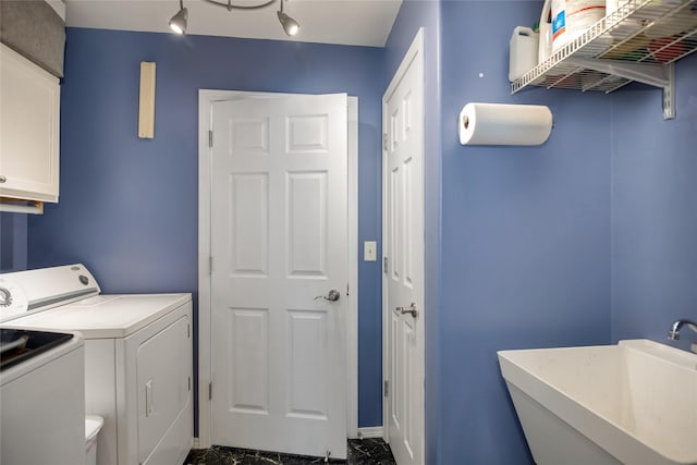 3717 Aster St, East Helena, MT 59635 - laundry area with separate washer and dryer and cabinet space