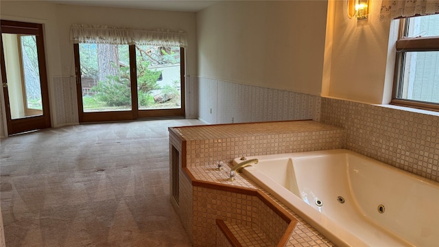 10 Pine Ridge Cir, Clancy, MT 59634 - full bathroom with a jetted tub and wainscoting