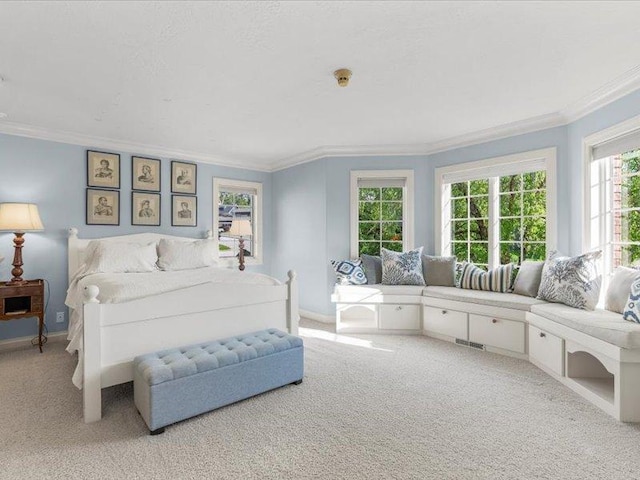 140 Fairway Dr, Missoula, MT 59803 - bedroom with light colored carpet and crown molding