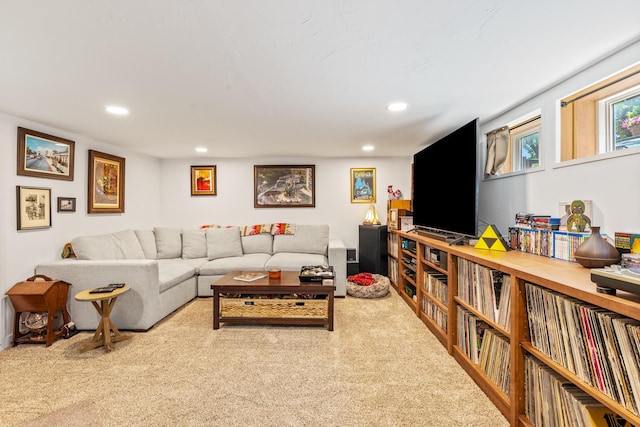 215 N Oak St, Townsend, MT 59644 - carpeted living room with recessed lighting