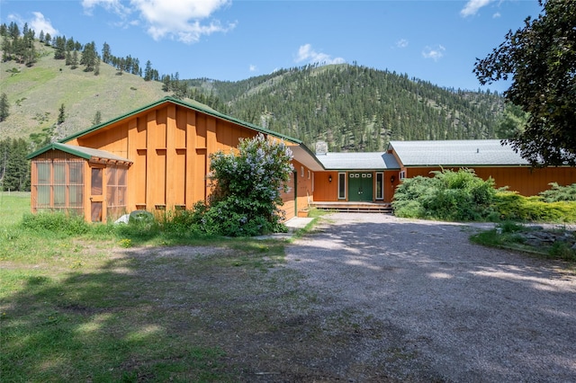 1165 Rock Creek Rd, Clinton, MT 59825 - view of front of home with a mountain view