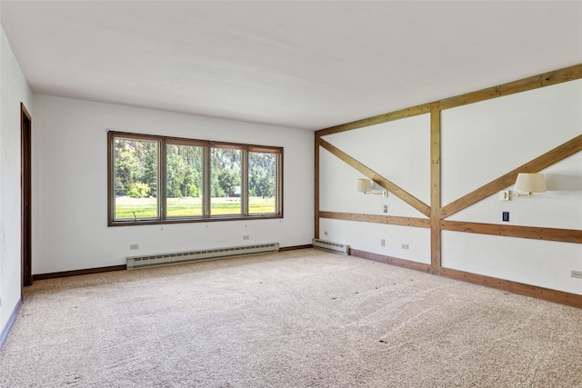 1165 Rock Creek Rd, Clinton, MT 59825 - unfurnished room featuring a baseboard radiator and carpet flooring