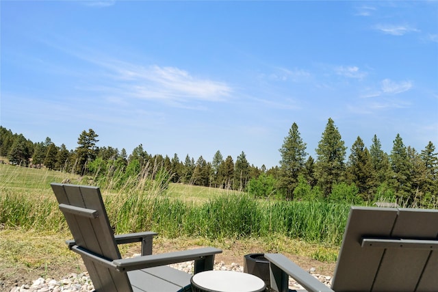 36 Lost Trl, Clancy, MT 59634 - view of patio / terrace with a view of trees
