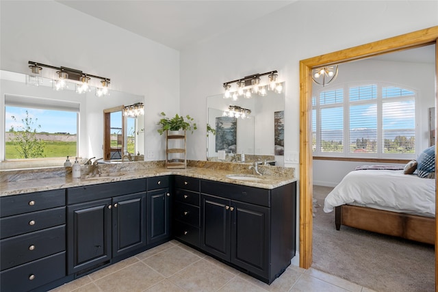 310 Jossie Ln, Kalispell, MT 59901 - bathroom with ensuite bath, tile patterned flooring, healthy amount of natural light, and double vanity