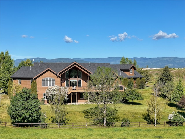 310 Jossie Ln, Kalispell, MT 59901 - back of house with a mountain view
