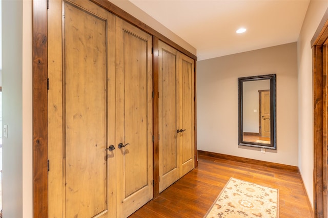 161 Hastings Trl, Columbia Falls, MT 59912 - hallway featuring wood finished floors, baseboards, and recessed lighting