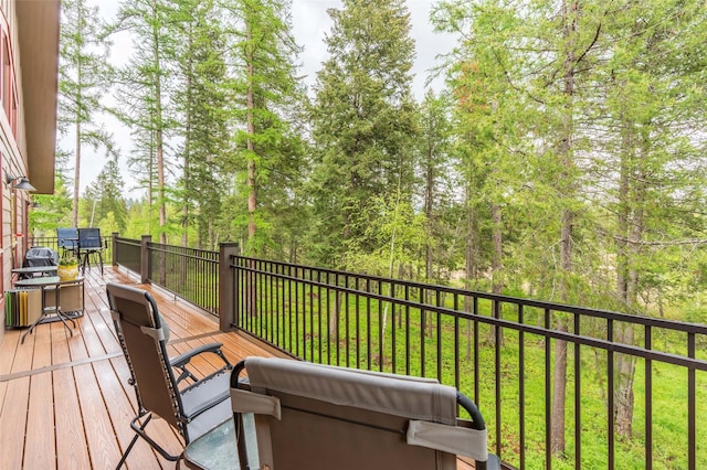 161 Hastings Trl, Columbia Falls, MT 59912 - deck with a forest view