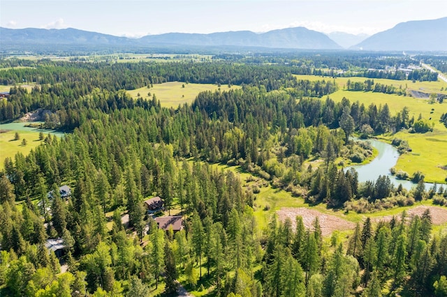 161 Hastings Trl, Columbia Falls, MT 59912 - drone / aerial view of a water and mountain view