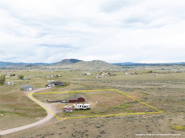 333 Darwin Rd, Helena, MT 59602 - view of rural area with a mountain backdrop and property boundaries highlighted