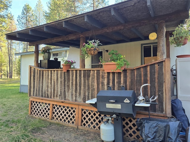 226 Powerline Way, Libby, MT 59923 - wooden terrace with a lawn