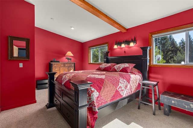 29 Gold Coin Rd, Hall, MT 59837 - bedroom with carpet flooring and beamed ceiling