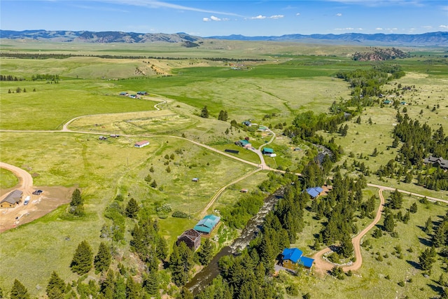 29 Gold Coin Rd, Hall, MT 59837 - aerial view of property's location featuring rural landscape and a mountainous background