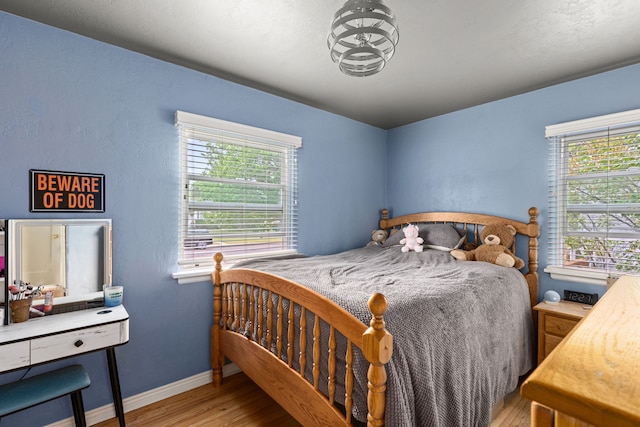 2713 5th Ave S, Great Falls, MT 59405 - bedroom featuring wood finished floors, multiple windows, and baseboards