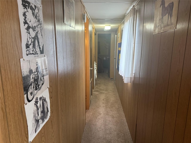 10011 Bitterroot Gtwy Unit 3, Lolo, MT 59847 - hall with carpet flooring and wood walls