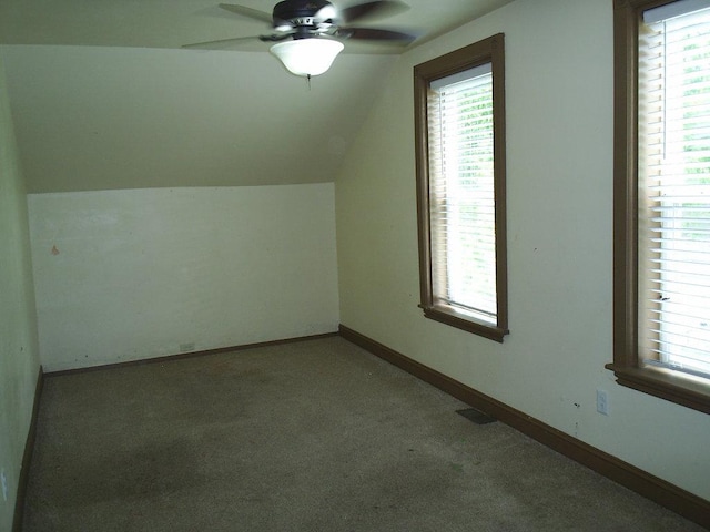 619 E Broadway St, Helena, MT 59601 - bonus room with ceiling fan, carpet, lofted ceiling, and baseboards