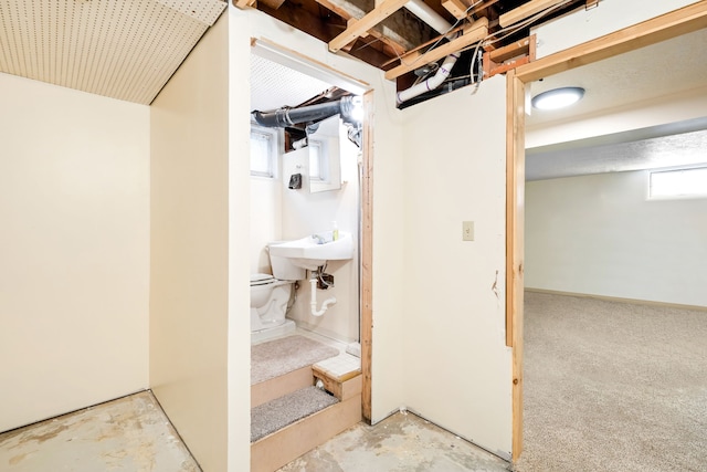 122 22nd St S, Great Falls, MT 59401 - bathroom featuring healthy amount of natural light and concrete floors