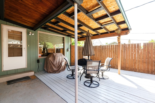 122 22nd St S, Great Falls, MT 59401 - deck featuring outdoor dining area